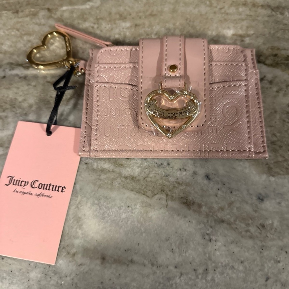 Juicy Couture Embossed Pink Card Holder